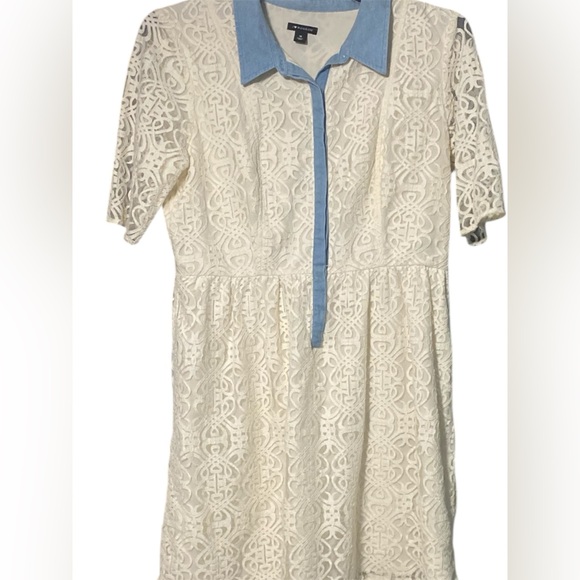 I 🤍 RONSON White Lace Dress S 16 - Picture 2 of 6